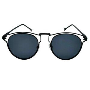 7036 | Black Round Lens Sunglasses